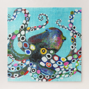 Levendige Octopus: Acryl Illustratie Legpuzzel