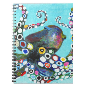 Levendige Octopus: Acryl Illustratie Notitieboek