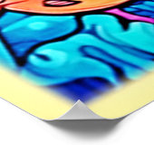 Levendige onderwaterzonsondergang poster (Hoek)