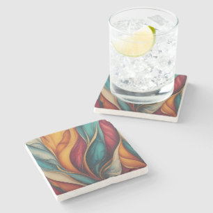 Levendige onderzetters. Een kleurtje op tafel. Stenen Onderzetter