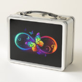 Levendige oneindigheid met een zwarte regenboogvli (Achterkant)