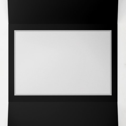 Levendige oneindigheid met een zwarte regenboogvli drieluik uitnodiging (Binnenkant midden)