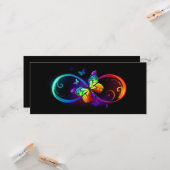 Levendige oneindigheid met een zwarte regenboogvli kaart (Voorkant / Achterkant in situ)