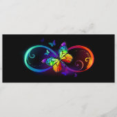 Levendige oneindigheid met een zwarte regenboogvli menu (Voorkant)