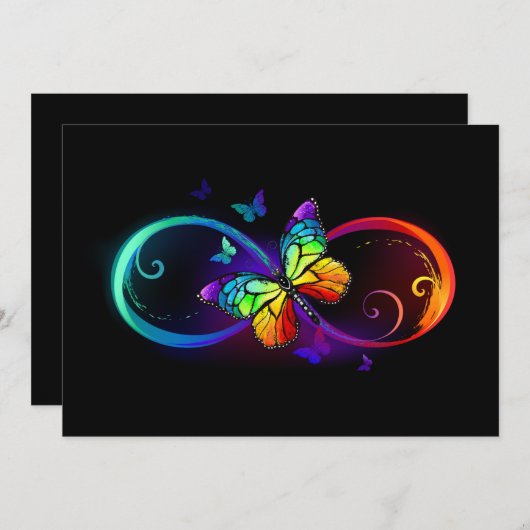 Levendige oneindigheid met een zwarte regenboogvli programma (Voorkant / Achterkant)