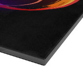 Levendige oneindigheid met een zwarte regenboogvli snijplank (Hoek)