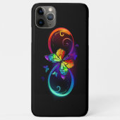 Levendige oneindigheid met regenboogvlinder op zwa Case-Mate iPhone case (Achterkant)