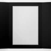 Levendige oneindigheid met regenboogvlinder op zwa drieluik uitnodiging (Binnenkant midden)