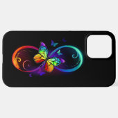 Levendige oneindigheid met regenboogvlinder op zwa iPhone hoesje (Achterkant horizontaal)