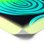 Levendige, op vingerafdrukken geïnspireerde Abstra Poster (Hoek)