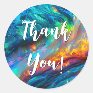 Levendige Opal Iriscent - Elegant Holografisch Ronde Sticker