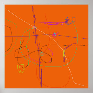 Levendige Oranje achtergrond Poster