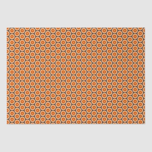 Levendige Oranje bloesem fractal Tissuepapier (Voorkant)