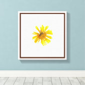 Levendige Oranje Blossom Wall Art Canvas Afdruk (Insitu (Houten vloer))