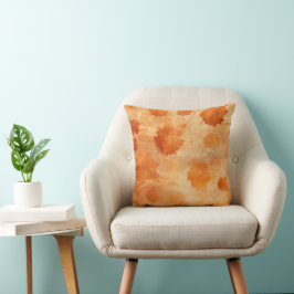 Levendige Oranje bruine bladeren Kussen