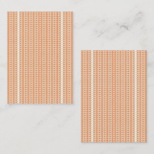 Levendige Oranje en witte gestreepte achtergrond m Visitekaartje