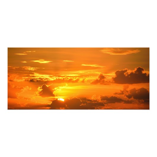 Levendige Oranje zonneschijn Foto Afdruk (Voorkant)