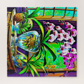 Levendige Orchideeën Haven Legpuzzel (Horizontaal)