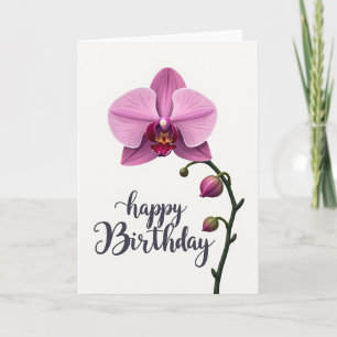 Levendige Orchideeënbloemblaad Kaart