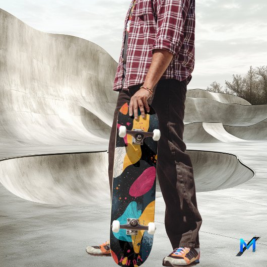 Levendige organische vorm - Abstract minimalistisc Skateboard