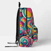 levendige overlapping bedrukte rugzak (Links)