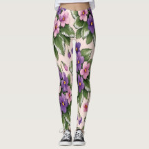 Levendige paarse damesleggings