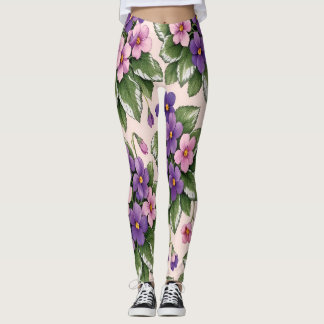 Levendige paarse damesleggings leggings