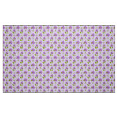 Levendige Paarse en Witte Bloemen Stof (Fat Quarter)