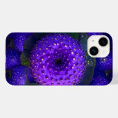 Levendige Paarse gespikkelde Natuur iPhone Case (Achterkant (horizontaal))