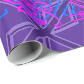 Levendige Paarse kleurenaansluiting Cadeaupapier (Rol Hoek)