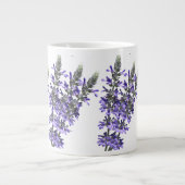 Levendige Paarse lavender Herb Flower on Ceramic Extra Grote Beker (Voorkant)