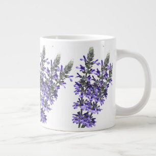 Levendige Paarse lavender Herb Flower on Ceramic Extra Grote Beker
