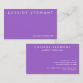 Levendige Paarse make-up haar consultant Visitekaartje (Voorkant / Achterkant)