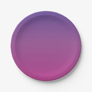 Levendige paarse naar roze gradiënt papieren bordje