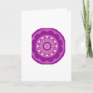 Levendige paarse & roze mandala blanco kaart