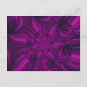 Levendige paarse spiraalfractal. briefkaart
