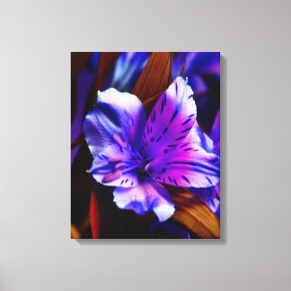 Levendige Paarse Tiger Lily Art Wrapped Canvas