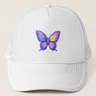 Levendige Paarse Vlinder Ballon Kunst Trucker Pet