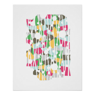 Levendige panelen: Duck in Resilence Geometrie Perfect Poster