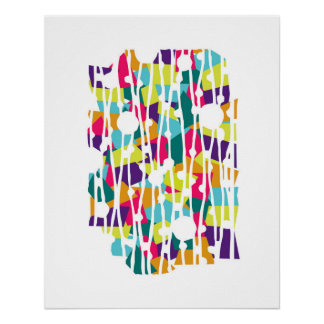 Levendige panelen: Geometrie van heldere expressie Perfect Poster