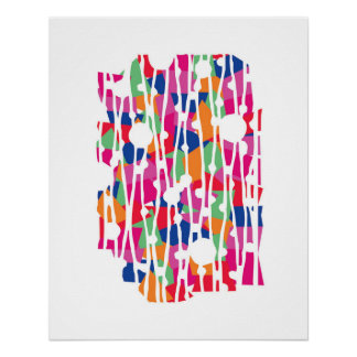 Levendige panelen: onverwachte harmoniegeometrie perfect poster