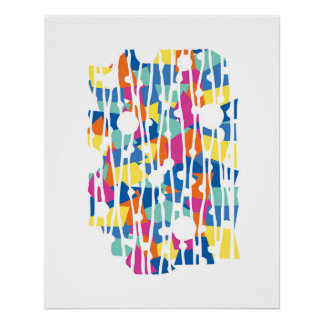 Levendige panelen: Opheffen Ballons Geometrie Perfect Poster