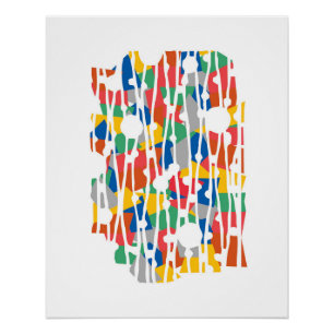 Levendige panelen: Playtime Blocks Geometrie Perfect Poster