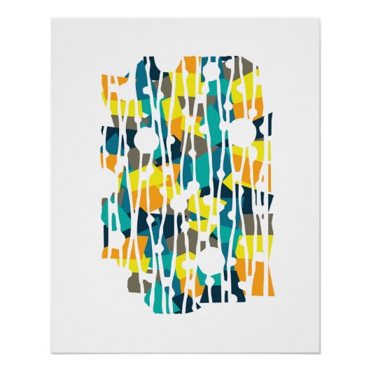 Levendige panelen: Turtle Shell Geometrie Perfect Poster (Voorkant)