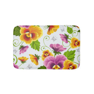 Levendige pannenkoeken bloemen badmat