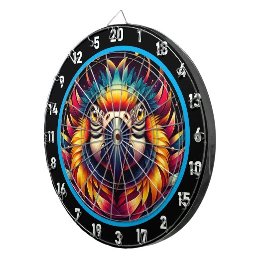 Levendige Parrot Dartboard voor Fun Spaces Dartbord (Voorkant Rechts)