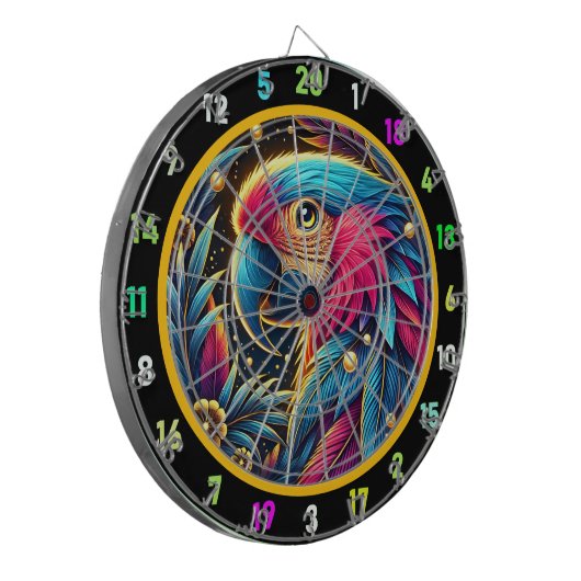 Levendige Parrot Dartboard voor Game Rooms Dartbord (Voorkant Links)