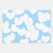 Levendige pasta-kleuren met een groot wit hart inpakpapier vel (Voorkant 3)