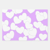 Levendige pasta-kleuren met een groot wit hart inpakpapier vel (Voorkant)