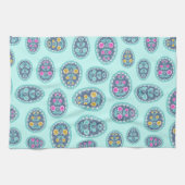 Levendige Pastel Kleuren Pysanka Folk Art Eieren Theedoek (Horizontaal)